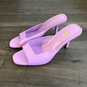 NWOT ZARA LAVENDER HEELED SANDALS Size 8